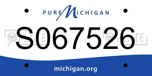 S067526 Michigan License Plate