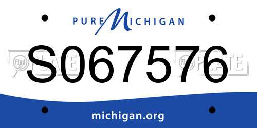 S067576 Michigan License Plate