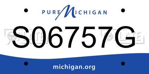 S06757G Michigan License Plate
