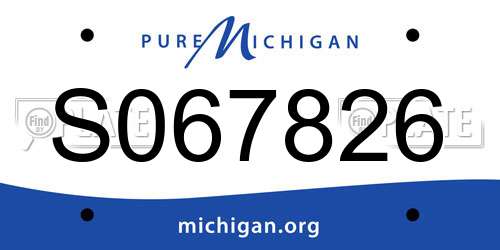 S067826 Michigan License Plate