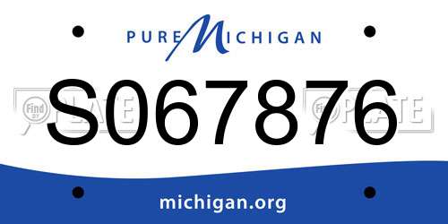 S067876 Michigan License Plate