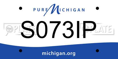 S073IP Michigan License Plate