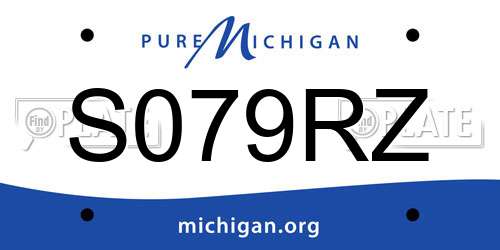 S079RZ Michigan License Plate