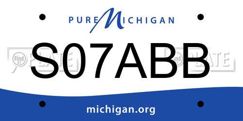 S07ABB Michigan License Plate