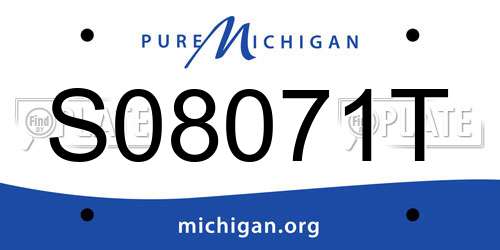 S08071T Michigan License Plate