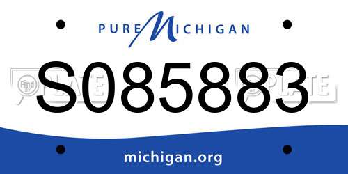 S085883 Michigan License Plate
