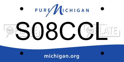 S08CCL Michigan License Plate