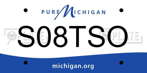 S08TSO Michigan License Plate