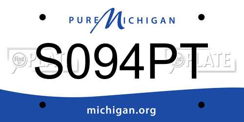 S094PT Michigan License Plate