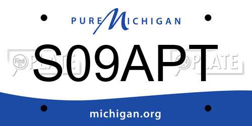 S09APT Michigan License Plate