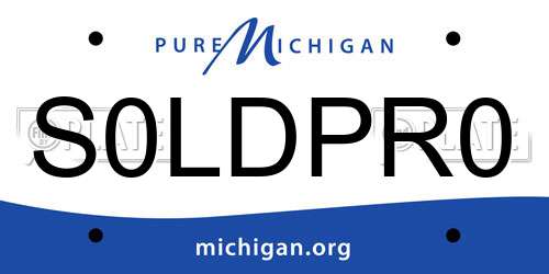 S0LDPR0 Michigan License Plate