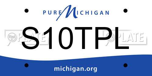 S10TPL Michigan License Plate