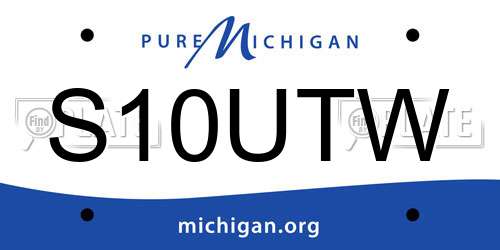 S10UTW Michigan License Plate