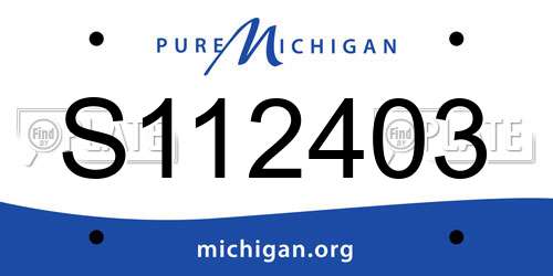 S112403 Michigan License Plate
