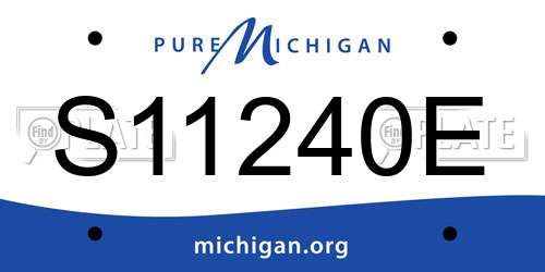 S11240E Michigan License Plate