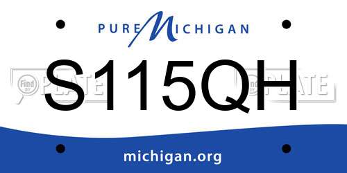 S115QH Michigan License Plate