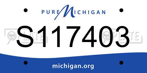 S117403 Michigan License Plate