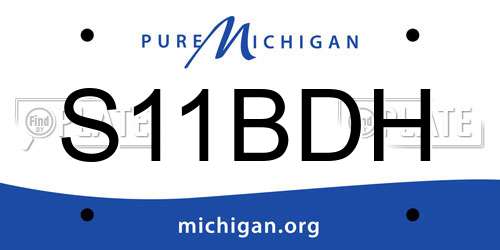 S11BDH Michigan License Plate