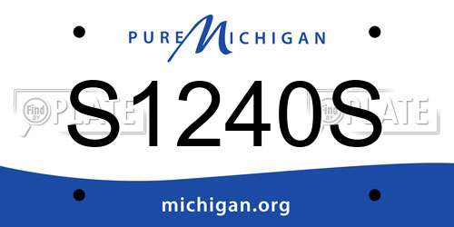 S1240S Michigan License Plate
