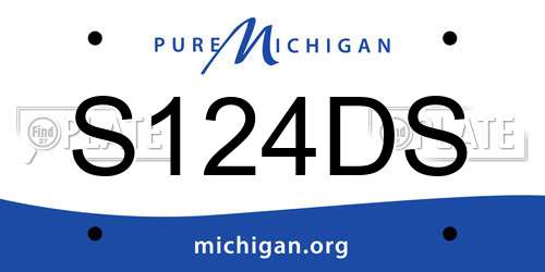 S124DS Michigan License Plate