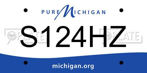 S124HZ Michigan License Plate