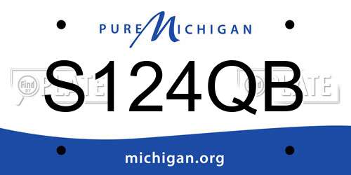 S124QB Michigan License Plate