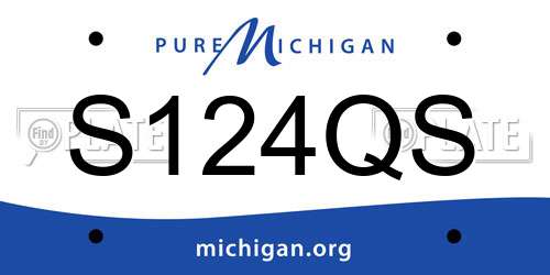 S124QS Michigan License Plate