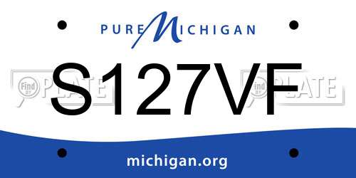 S127VF Michigan License Plate