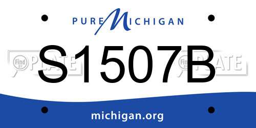 S1507B Michigan License Plate