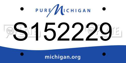S152229 Michigan License Plate