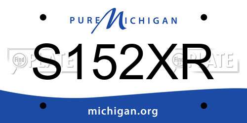 S152XR Michigan License Plate
