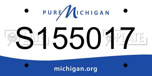 S155017 Michigan License Plate