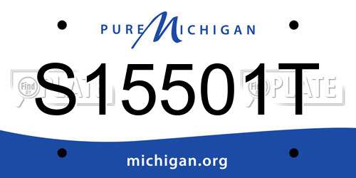 S15501T Michigan License Plate
