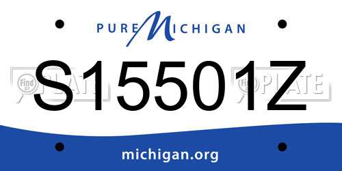 S15501Z Michigan License Plate