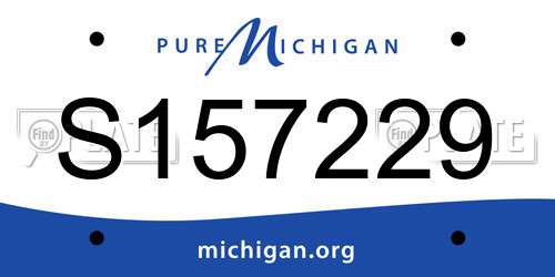S157229 Michigan License Plate