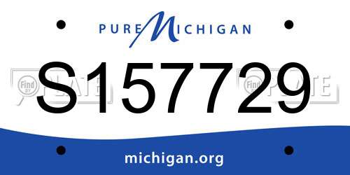 S157729 Michigan License Plate