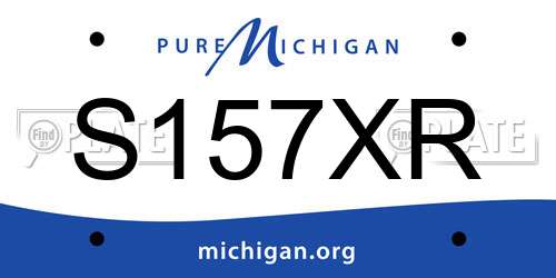 S157XR Michigan License Plate