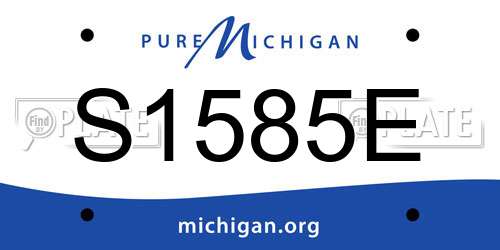 S1585E Michigan License Plate