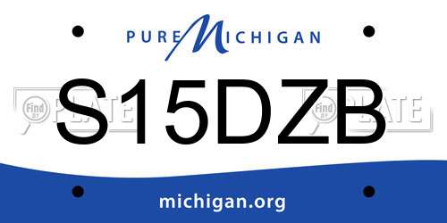 S15DZB Michigan License Plate