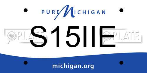 S15IIE Michigan License Plate