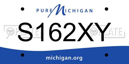 S162XY Michigan License Plate