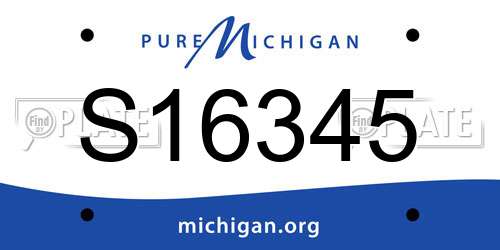 S16345 Michigan License Plate