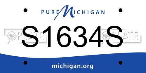 S1634S Michigan License Plate