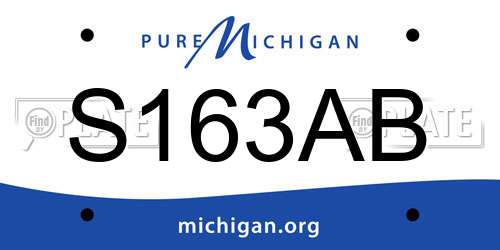 S163AB Michigan License Plate