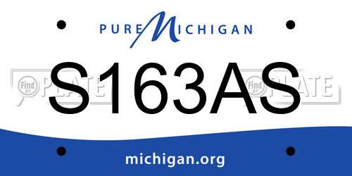 S163AS Michigan License Plate
