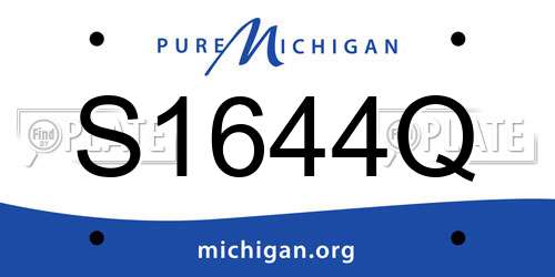 S1644Q Michigan License Plate