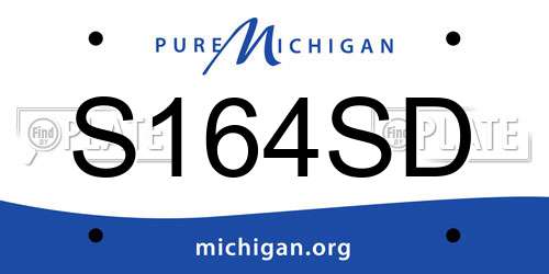 S164SD Michigan License Plate