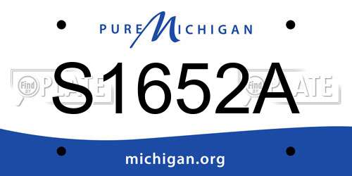 S1652A Michigan License Plate