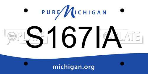 S167IA Michigan License Plate