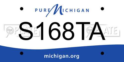 S168TA Michigan License Plate